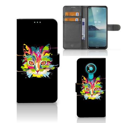 Nokia 3.4 Leuk Hoesje Cat Color Nokia 3.4 Leuk Hoesje Cat Color