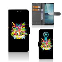 Nokia 3.4 Leuk Hoesje Cat Color - thumbnail