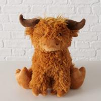 Boltze Home deurstopper polyester bente koe 35x21x23cm zand - thumbnail