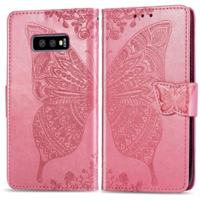 Vlinder liefde bloemen reliëf horizontale Flip lederen case voor Galaxy S10e met houder & card slots & portemonnee & Lanyard (roze) Vlinder liefde bloemen reliëf horizontale Flip lederen case voor Galaxy S10e met houder & card slots & portemonnee & Lanyard (roze)