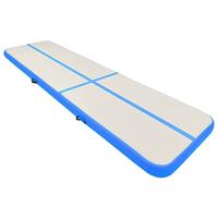VidaXL Gymnastiekmat met pomp opblaasbaar 700x100x20 cm pvc bauw - thumbnail