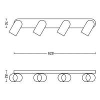 Philips SpotlampPongee 4-lichts wit - 5058431PN - thumbnail
