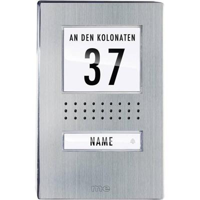 m-e modern-electronics ADV 110.1 EG Vistadoor Buitenunit voor Deurintercom Kabelgebonden Eengezinswoning RVS m-e modern-electronics ADV 110.1 EG Vistadoor Buitenunit voor Deurintercom Kabelgebonden Eengezinswoning RVS