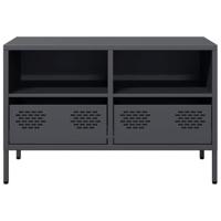Tv-meubel 68x39x43,5 cm koudgewalst staal antracietkleurig - thumbnail