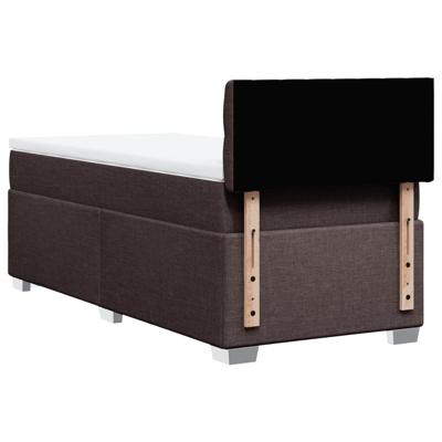 Boxspring met matras stof donkerbruin 120x200 cm
