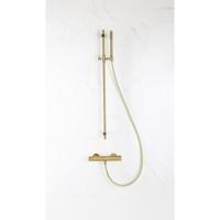 Fortifura Calvi douchekraan met glijstangset met staafhanddouche, gladde doucheslang Geborsteld Messing PVD (Goud) SW767490/SW720570/SW728176/SW720571 - thumbnail