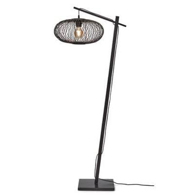 GOOD&MOJO Vloerlamp 'Cango' Bamboe, 150cm, kleur Zwart GOOD&MOJO Vloerlamp 'Cango' Bamboe, 150cm, kleur Zwart