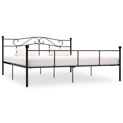 Bedframe metaal zwart 180x200 cm Bedframe metaal zwart 180x200 cm