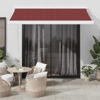 Luifel handmatig uittrekbaar 350x250 cm bordeauxrood - thumbnail