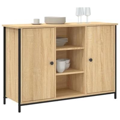 Dressoir 100x35x70 cm bewerkt hout sonoma eikenkleurig Dressoir 100x35x70 cm bewerkt hout sonoma eikenkleurig