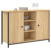 Dressoir 100x35x70 cm bewerkt hout sonoma eikenkleurig - thumbnail