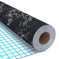 VidaXL Meubelfolie zelfklevend 500x90 cm pvc steenzwart - thumbnail