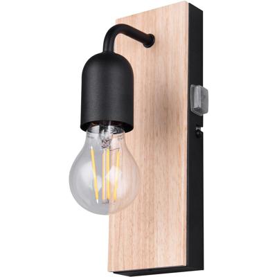 LED Wandlamp - Wandverlichting - Trion Turo - E27 Fitting - IP44 - Bruin - Natuurhout