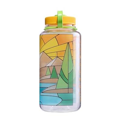 Nalgene Wide Mouth Clear Stained Glass Sustain 1L Drinkfles River 1L
