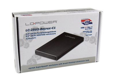 LC-Power LC-25U3-BECRUX-C1 HDD enclosure 2.5 Zwart opslagbehuizing