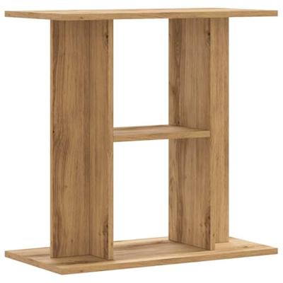 Aquariumstandaard 60x30x60cm bewerkt hout artisanaal eikenkleur