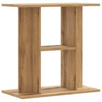Aquariumstandaard 60x30x60cm bewerkt hout artisanaal eikenkleur - thumbnail