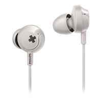 Philips Audio SHE4305WT/00 In-Ear Kopfhörer (Voluminöse Bässe, Integriertes Mikrofon, Geräuschisolation, Ergonomisches Design, 3 Ohrkappentypen) weiß - thumbnail