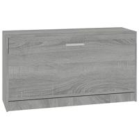 VidaXL Schoenenbank 80x24x45 cm bewerkt hout grijs sonoma eikenkleur - thumbnail