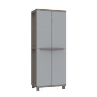 Bezemkast Terry Jrattan 368 Grijs 68 x 37,5 x 170 cm Plastic 4 Planken - thumbnail