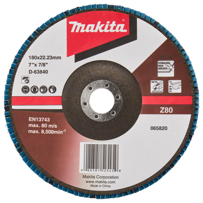 Makita Accessoires Lamellenschuurschijf 180mm Z80 - D-63840-10 D-63840-10 Makita Accessoires Lamellenschuurschijf 180mm Z80 - D-63840-10 D-63840-10