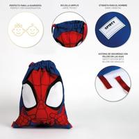 Rugtas met Koordjes Spidey Donkerblauw 27 x 33 cm - thumbnail