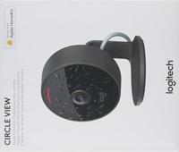 Logitech Circle View-beveiligingscamera met draad, groothoeklens van 180°, 1080p, nachtzicht, 2-wegs audio, kantelen voor privacy, versleuteld en compatibel met veilige video in Apple HomeKit - Zwart - thumbnail