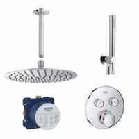 Grohe /Wiesbaden SmartControl Inbouw Doucheset Rond Met Hoofddouche 20 cm en Handdouche Plafond Uitloop Compleet - thumbnail