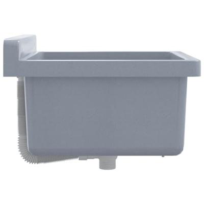 Wasbak wandgemonteerd 40x40x24 cm hars grijs