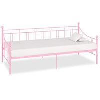 VidaXL Slaapbank metaal roze 90x200 cm - thumbnail