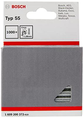 Bosch Accessoires Niet met smalle rug type 55 6 x 1,08 x 16 mm 1000st - 1609200372 Bosch Accessoires Niet met smalle rug type 55 6 x 1,08 x 16 mm 1000st - 1609200372