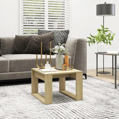 VidaXL Bijzettafel 50x50x35 cm bewerkt hout sonoma eikenkleurig VidaXL Bijzettafel 50x50x35 cm bewerkt hout sonoma eikenkleurig