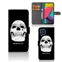 Telefoonhoesje met Naam Samsung Galaxy M53 Skull Eyes - thumbnail