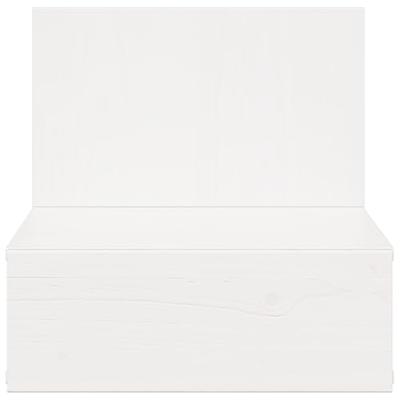 Nachtkastje 2 pcs Wit 42 x 32,5 x 40 cm Massief grenenhout