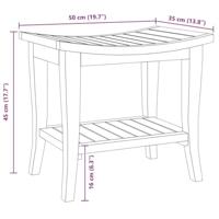 VidaXL Badkamertafel 50x35x45 cm massief teakhout - thumbnail
