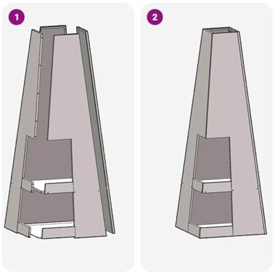 Vuurkorf Zwart 35 x 35 x 100 cm Koudgewalst staal
