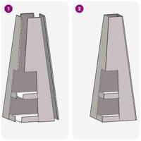 Vuurkorf Zwart 35 x 35 x 100 cm Koudgewalst staal - thumbnail
