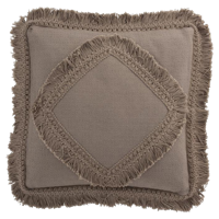 J-Line Kussen Franje Vierkant 45 x 45 - thumbnail