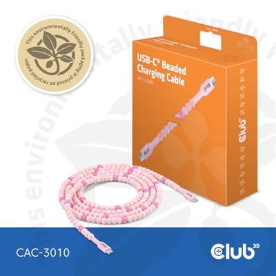 club3D CAC-3010 USB-C Adapter [1x USB-C stekker - 1x USB-C stekker] Pink 2 m