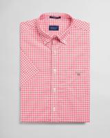 GANT Overhemd Rood Geruit Korte Mouw Button Down Regular Fit - thumbnail