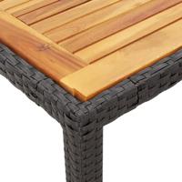 7-delige Tuinset met kussens poly rattan zwart - thumbnail