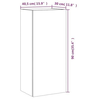 Tv-wandmeubel 40,5x30x90 cm bewerkt hout bruineikenkleurig Tv-wandmeubel 40,5x30x90 cm bewerkt hout bruineikenkleurig