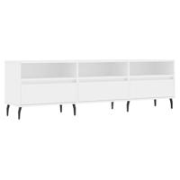 Tv-meubel 150x30x44,5 cm bewerkt hout wit - thumbnail