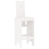 5-delige Barset massief grenenhout wit - thumbnail