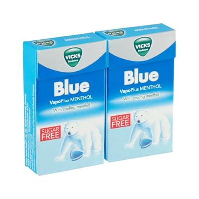 Vicks blue menthol suikervrij minibox (20x 40gr)