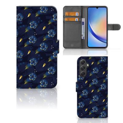 Telefoon Hoesje voor Samsung Galaxy A24 4G Voetbal | Portemonnee hoesje Telefoon Hoesje voor Samsung Galaxy A24 4G Voetbal | Portemonnee hoesje