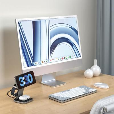 Satechi 3-in-1 Inklapbare Qi2 draadloze oplaad stand - Space Gray - thumbnail