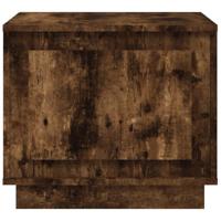 Salontafel 51x50x44 cm bewerkt hout gerookt eikenkleurig - thumbnail