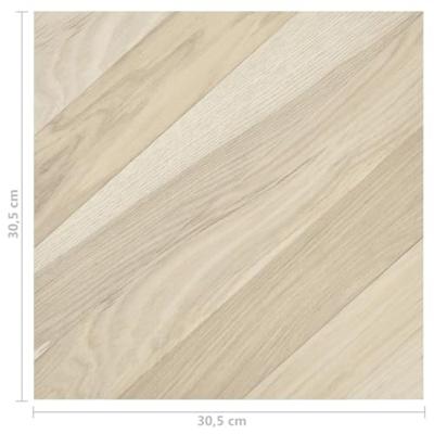 Vloerplanken 20 st zelfklevend 1,86 m PVC gestreept beige - thumbnail