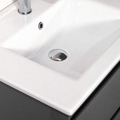 Creavit Badkamermeubelset Sally 60 cm Twee Soft-Close Lades Hoogglans Antraciet - Onderkast Sally 60 cm Hoogglans Antraciet